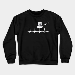 Disc Golf Heartbeat Crewneck Sweatshirt